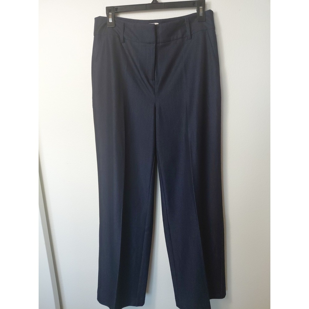 Zac & Rachel Navy Wide Leg Pants Versatile Style Size 10 Org $60 NWT Office